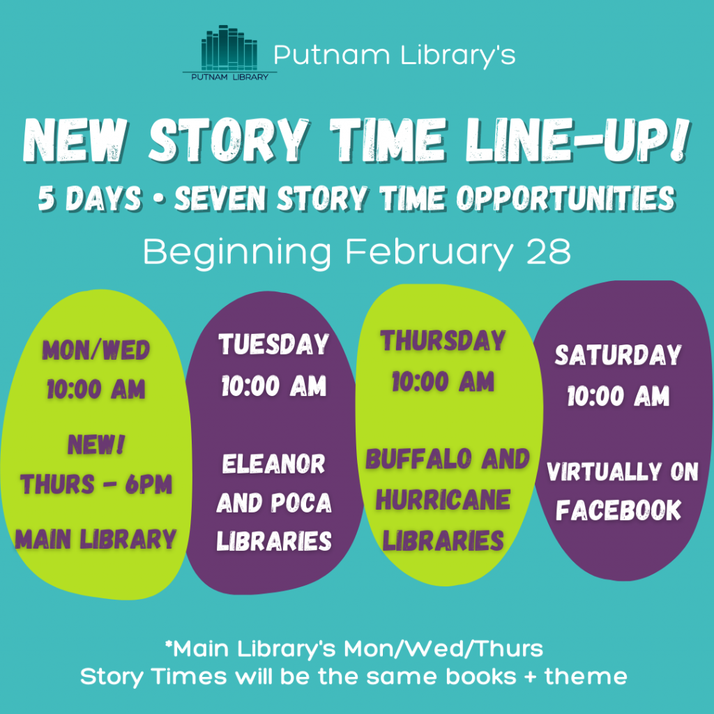 New Storytime Line-Up